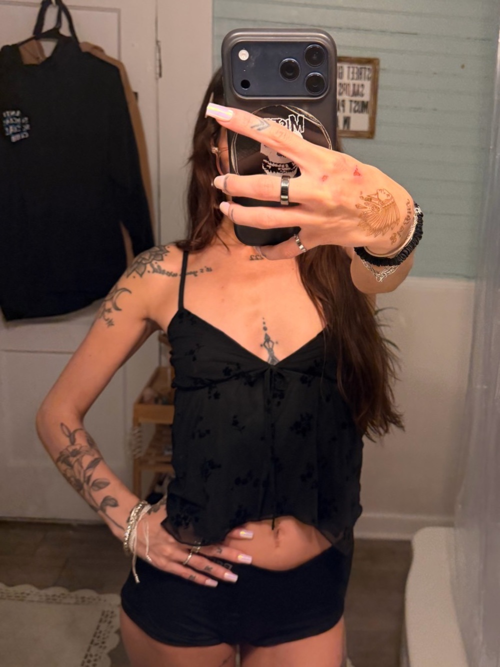 stunning sheer & floral boutique top
